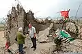 Rubble inside of the former obelisk