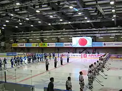 PSK Sakhalin players in Crystal Ice Palace