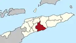 Map of East Timor highlighting the Municipality