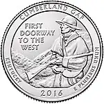 2016 America The Beautiful Quarters - Cumberland Gap Kentucky Reverse