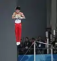 Takeru Kitazono on horizontal bar