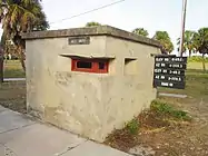 A "data booth" used to relay elevations and azimuths from observers to mortar crews