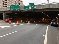 I-395 northbound along the Center Leg Freeway at exit 10