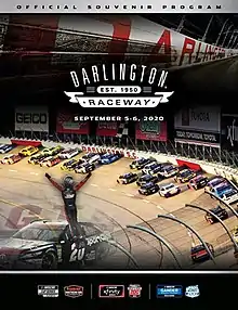 2020 Cook Out Southern 500 program cover