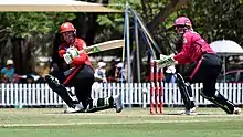 Duffin batting for Melbourne Renegades during WBBL07