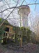 Closed water tower.