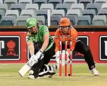 Garth batting for Melbourne Stars in October 2022