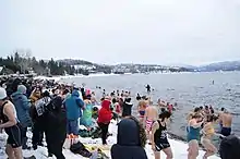 The 2022 Polar Bear Plunge at Sanders Beach