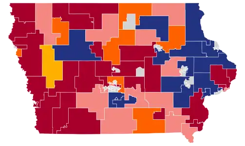 Endorsements by incumbent Republicans in the Iowa House of Representatives.  Endorsed Ron DeSantis (27)  Endorsed Donald Trump (15)  Endorsed Nikki Haley (7)  Endorsed Vivek Ramaswamy (1) (withdrawn)  No endorsement (14)  Non-Republicans (36)