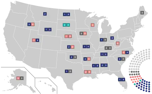 Endorsements by incumbent Republicans in the U.S. Senate.  Endorsed Donald Trump (25)  Endorsed Tim Scott (2) (withdrawn)  No endorsement (13)  Declined to endorse a candidate (9)