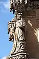 Architectural details at the entrance to the cathedral