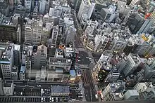 Looking down at Hamamatsucho