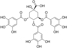 Chemical structure of 3,4,5-tri-O-galloylquinic acid