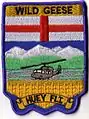 408 Tactical Helicopter Squadron UTTH Flight badge worn by CH-135 Twin Huey crews circa 1990. The badge is based on the shield of the province of Alberta.