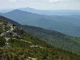 Top of Mount Mansfield facing south