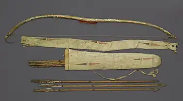 Probably Yankton, Sioux. Bow, Bow Case, Arrows and Quiver at the Brooklyn Museum