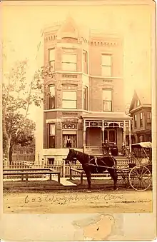 Wrightwood Street in Lincoln Park neighborhood of Chicago, Illinois, c. 1880