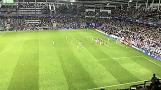 A. Le Coq Arena hosting Real Madrid - Atlético Madrid UEFA Super Cup final in 2018