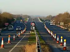 Looking north towards Common Head, Swindon before the opening of a new flyover