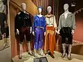 Mannequins wearing ABBA's well-known outfits that accompanied their 1974 album Waterloo.