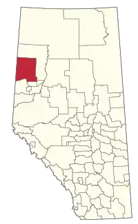 Location within Alberta