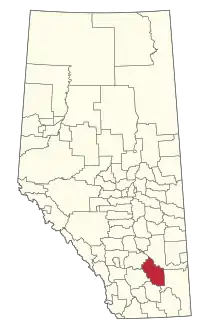 Location within Alberta