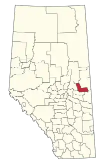 Location within Alberta