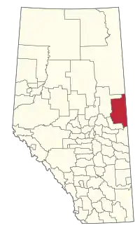 Location within Alberta