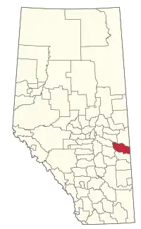 Location within Alberta