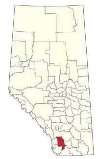 Location within Alberta