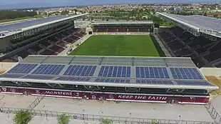 Aerial view of AEL FC Arena