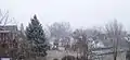 A snow storm in Austinburg, looking east toward the Licking River.