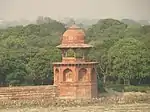 Chattries on the Yamuna bank to the north of Ram Bagh