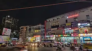 A view of Essel Willcon building at night, Kankanady