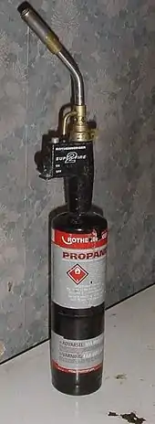 Handheld propane blowtorch