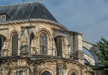 The apse with flying buttresses, seen from the south