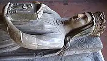 Effigy of Berengaria of Navarre (d. 1230). L'Épau Abbey, France