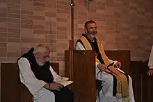 Abbot Francis Michael and Prior Anthony Delisi (on the left)