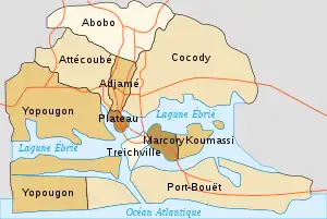 Location in Abidjan