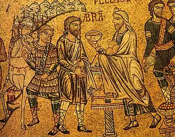 Abraham meets Melchisedech (Mosaic in Basilica di San Marco).