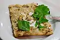 Bread, cheese, vegetables, walnuts: a common nutritious Iranian breakfast.