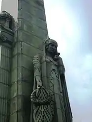 Main sculpture on Accrington War Memorial