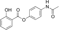 Kekulé, skeletal formula of acetaminosalol