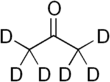 Skeletal formula of deuterated acetone