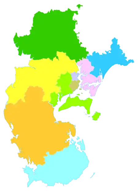 Wuchuan is the easternmost division of this map of Zhanjiang