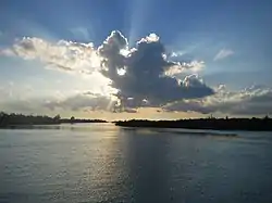 Sunset over Fresh Creek inlet