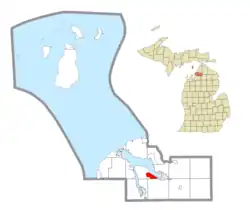 Location within Charlevoix County