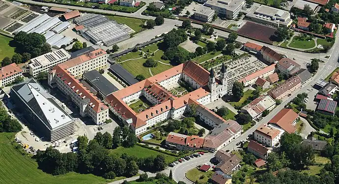 Aerial view of the monastery