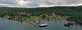 Aerial view of the Copper Harbor community