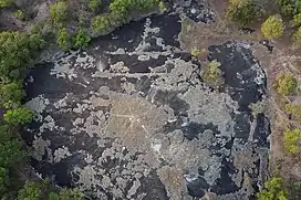 Aerial view of the Mulungushi Rock of Authority, birthplace of the Zambian independence movement